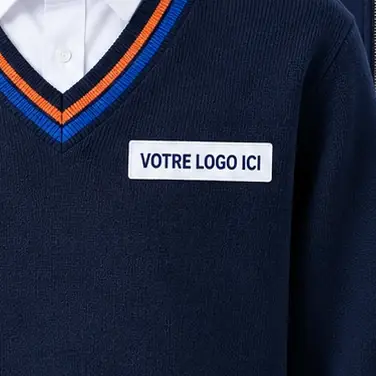 Logo brodé, pulls, gilets et vestes