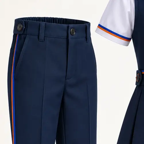Élèves en uniforme, lycée